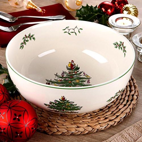 Spode Christmas Tree Serving Bowl, Ceramic, Multi-Colour