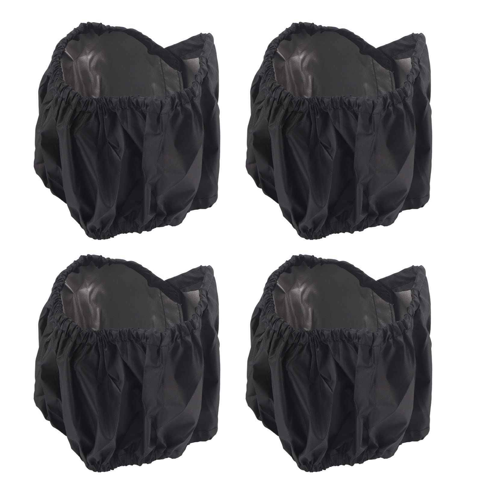 Baby Stroller Wheel Cover, 4Pcs Inf Stroller Wheel, Black Dustproof Oxford Fabric Pram Wheels Covers(S-Black 4 Piece Set)