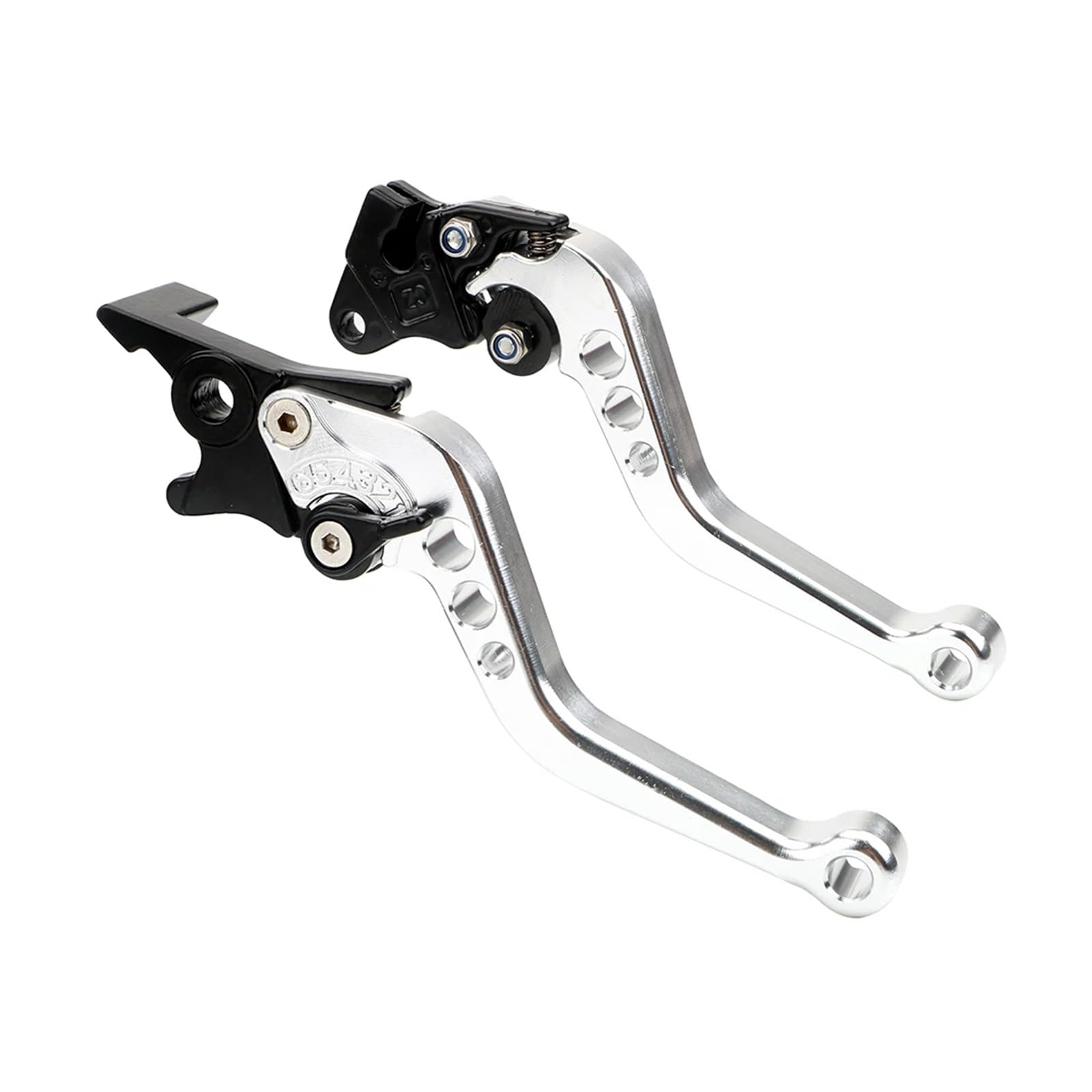 Twixral Motorbike Brake Levers 1 Pair Alloy Motorcycle Brake Handle CNC Clutch Drum Lever Universal for Fit for Motorbike Modification(Sliver)