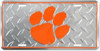 Clemson University - Clemson Tigers Diamond Emboss Metal License Plate 6 x 12