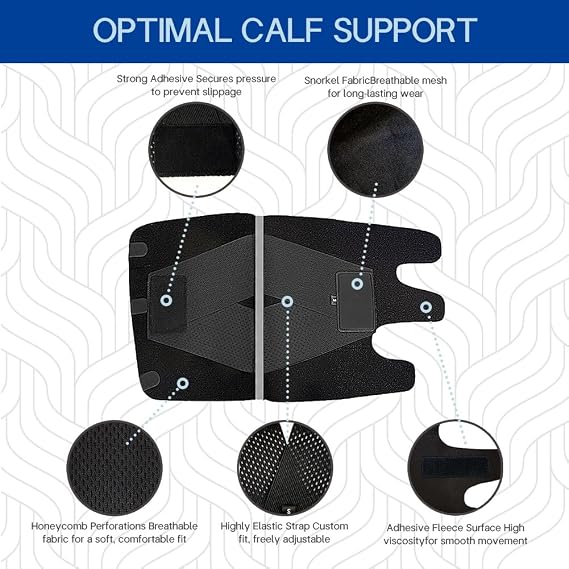 Calf Brace Compression for Men & Women, Calf Compression Sleeve Calf Brace, 2 Layer Elastic Support Bandage, Guard Leg and Adjustable Shin Splints Support for Sport Recovery Fitness and Running