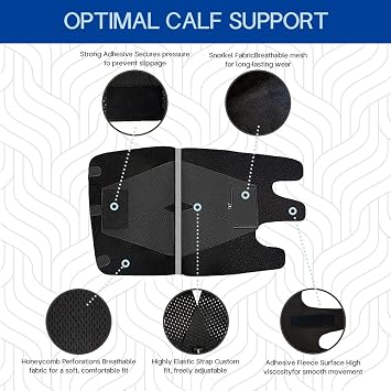 Calf Brace Compression for Men & Women, Calf Compression Sleeve Calf Brace, 2 Layer Elastic Support Bandage, Guard Leg and Adjustable Shin Splints Support for Sport Recovery Fitness and Running