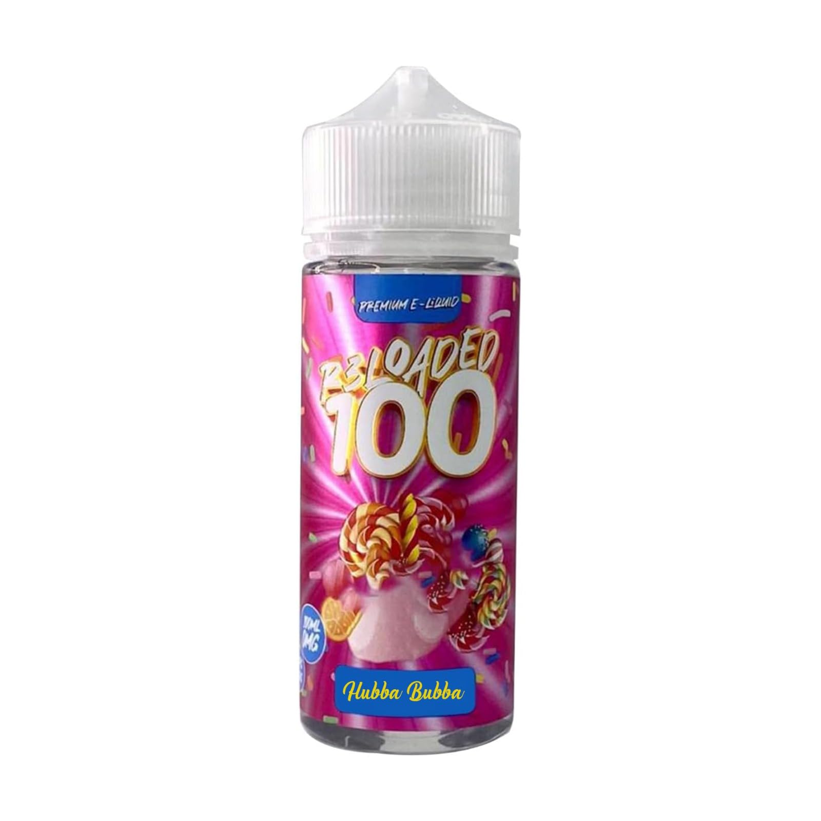 R3LOADEDHUBA BUBBA 100ML E-LIQUID, No Nicotine 0mg, E-Cigarettes, E- E-Juice, Vape Pod Starter Kits, Fruity Flavours Punch, Ideal Taste