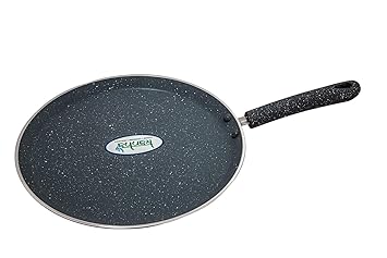 Kanha Aluminium Non Stick Dosa Tawa Induction Base Cool Phenolic Handles PFOA Free | 25 cm