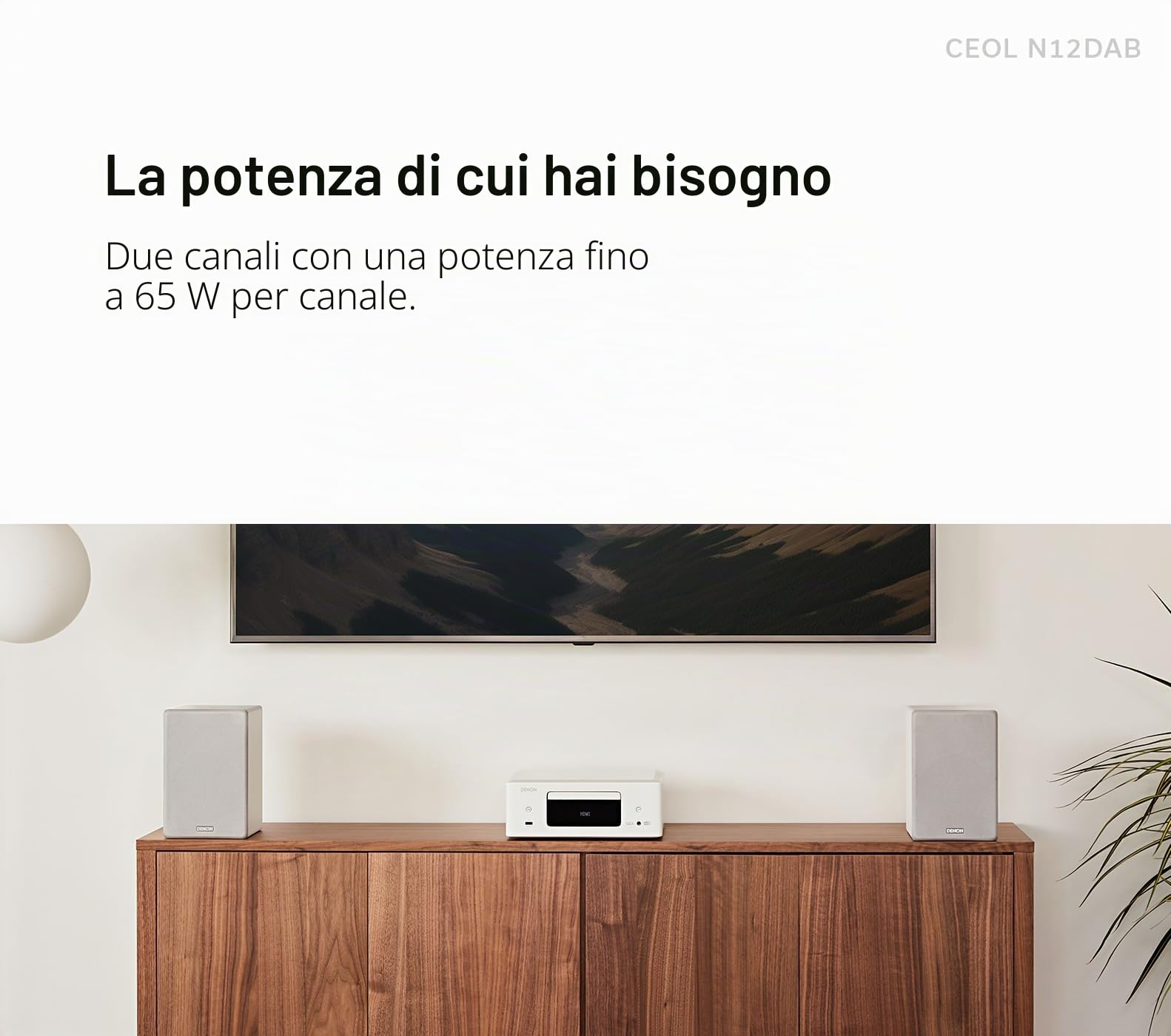 Denon CEOL N12DAB Sistema all-in-one con lettore CD, radio DAB/FM, HDMI ARC e HEOS Built-in - Nero