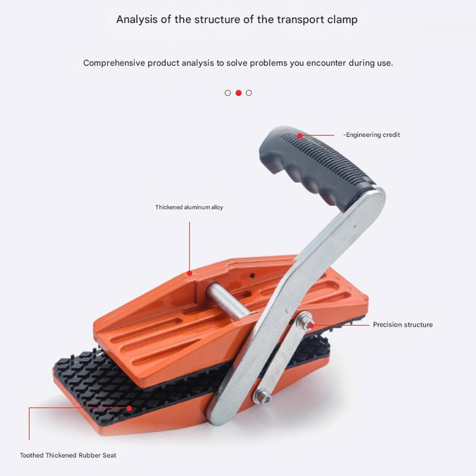 Morsetto in pietra resistente per sollevamento sicuro graniti pannelli di vetro design antiscivolo strumento di sollevamento pietra