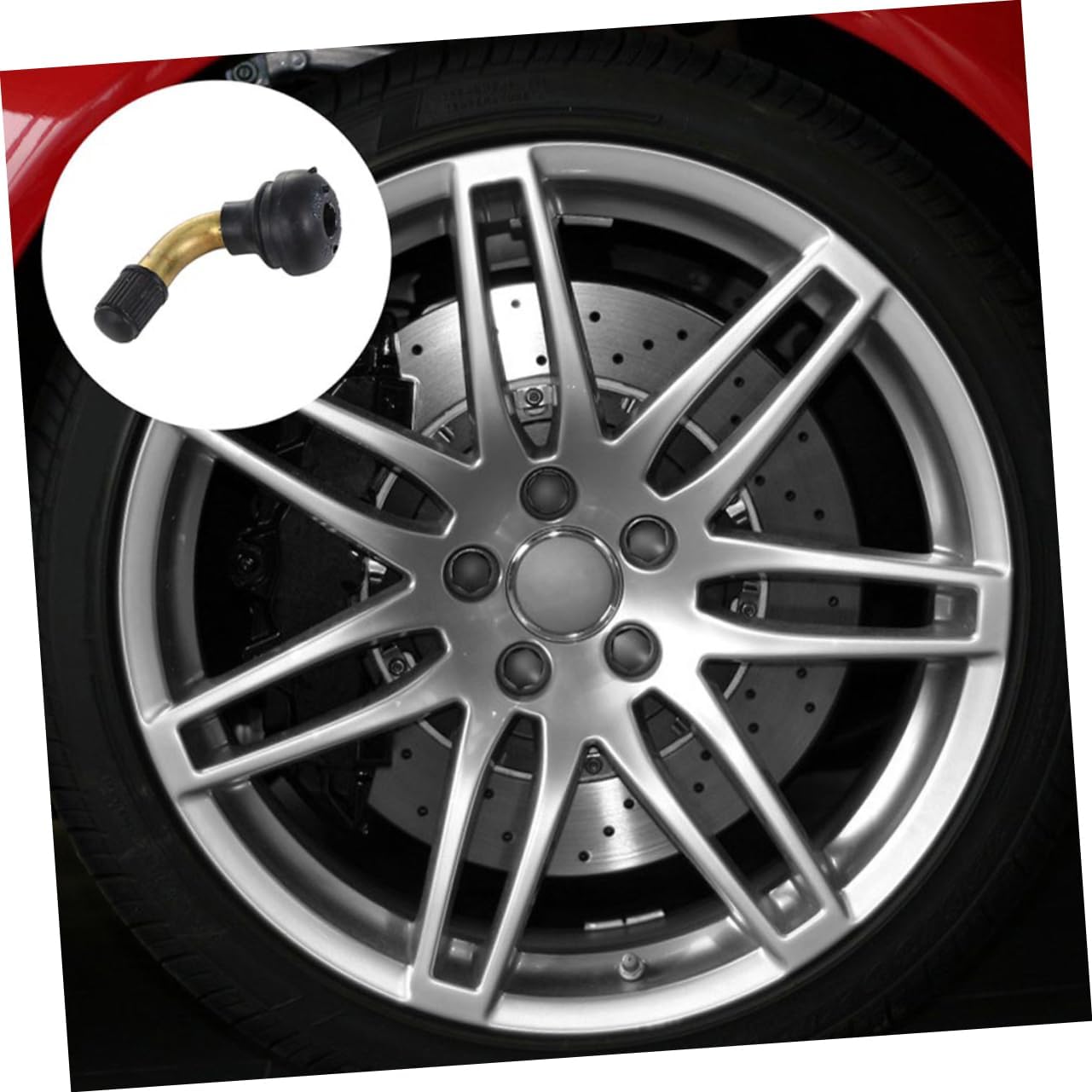 6pcs Angled Valve Stem Extenders for Tire Maintenance Durable and Rubber Valve Extensions for Cars and Motorcycles Easy Installation and Access for DIY Enthusiasts and