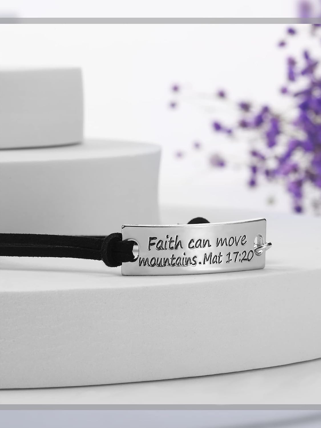 Miniatura 4 de SATINIOR 20 pulseras de mensaje inspirador para mujer, pulseras de cuero inspiradoras con citas motivacionales a granel, pulseras ajustables para