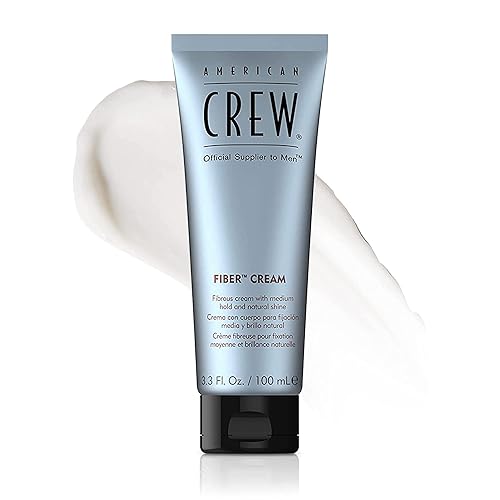 American Crew - Crema de fibra para hombre como gel para el cabello con sujeción media y brillo natural 33 onzas líquidas
