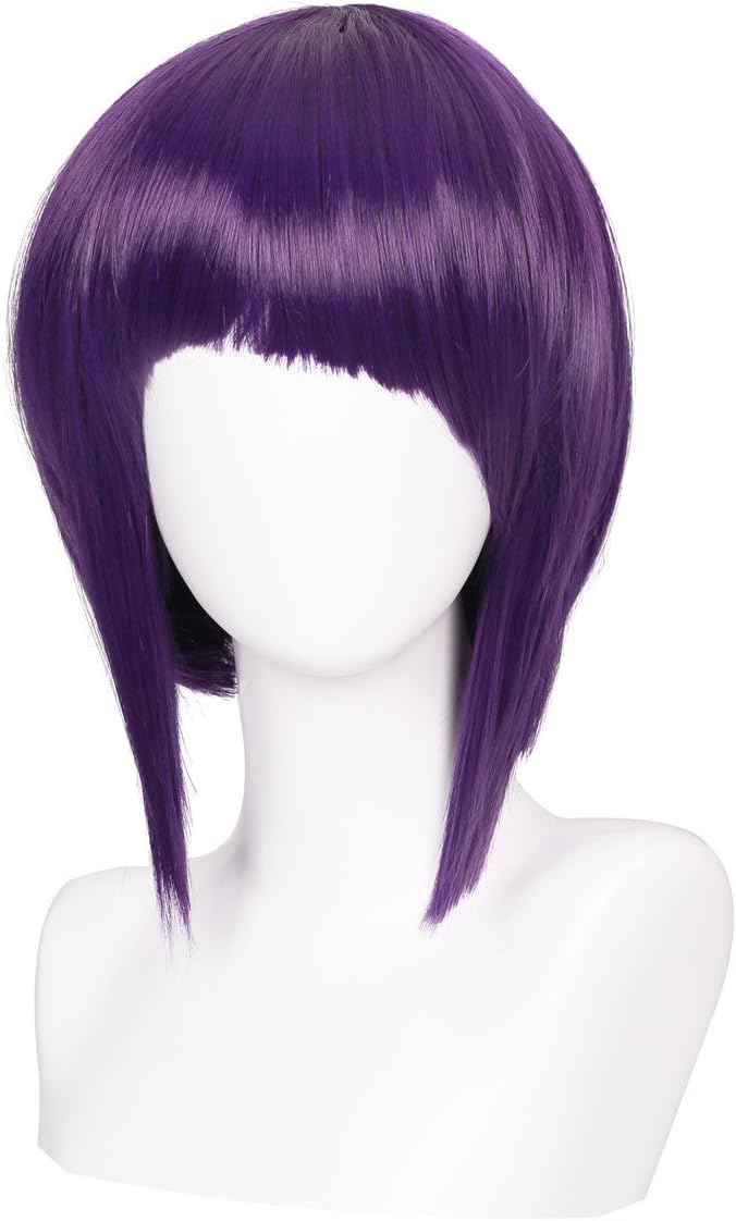 Short Dark Purple Anime Cosplay Wig