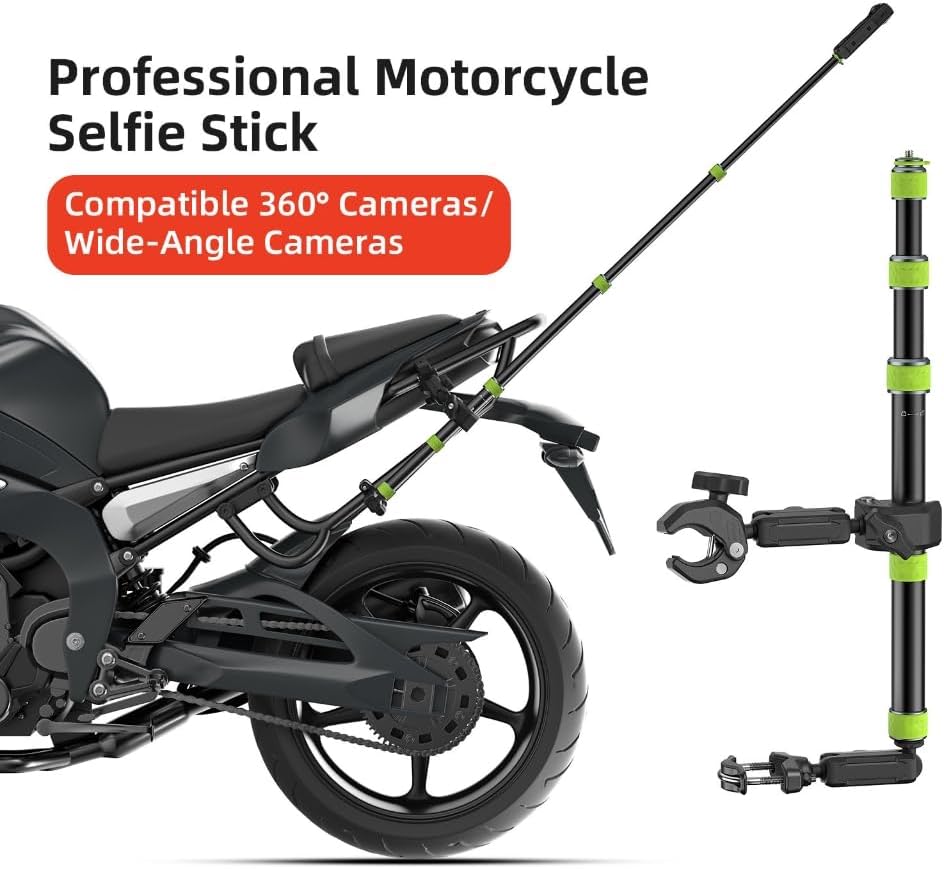 Powerful Motorcycle Camera Holder Offering Adjustable Length for Clear Video