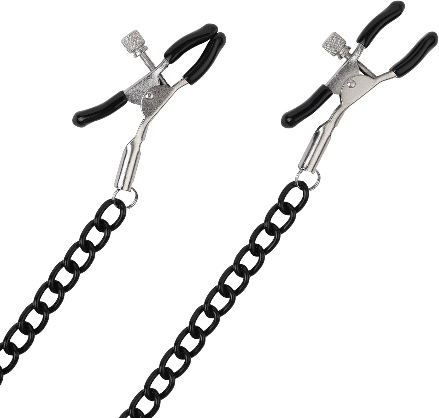 Faux Fur Bondage Collar Leash Set with Nipple Clamps and Blindfold, for Adults BDSM Play Sex Toys