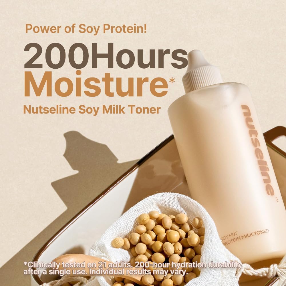 Korean Skin Care - Soy Nut Protein Hydrating Milk Toner 300ml with Amino Acids, Lightweight Moisturizing Face Toner, Milky Toner for Face Non Sticky Glow Finish, Daily Skin Toner for Women & Men
