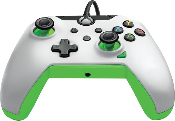 PDP verkabelt Controller Neon weiß für Xbox Series X|S, Gamepad, verkabelt Video Game Controller, Gaming Controller, Xbox One, Offiziell Lizenziert - Xbox Series X - 3