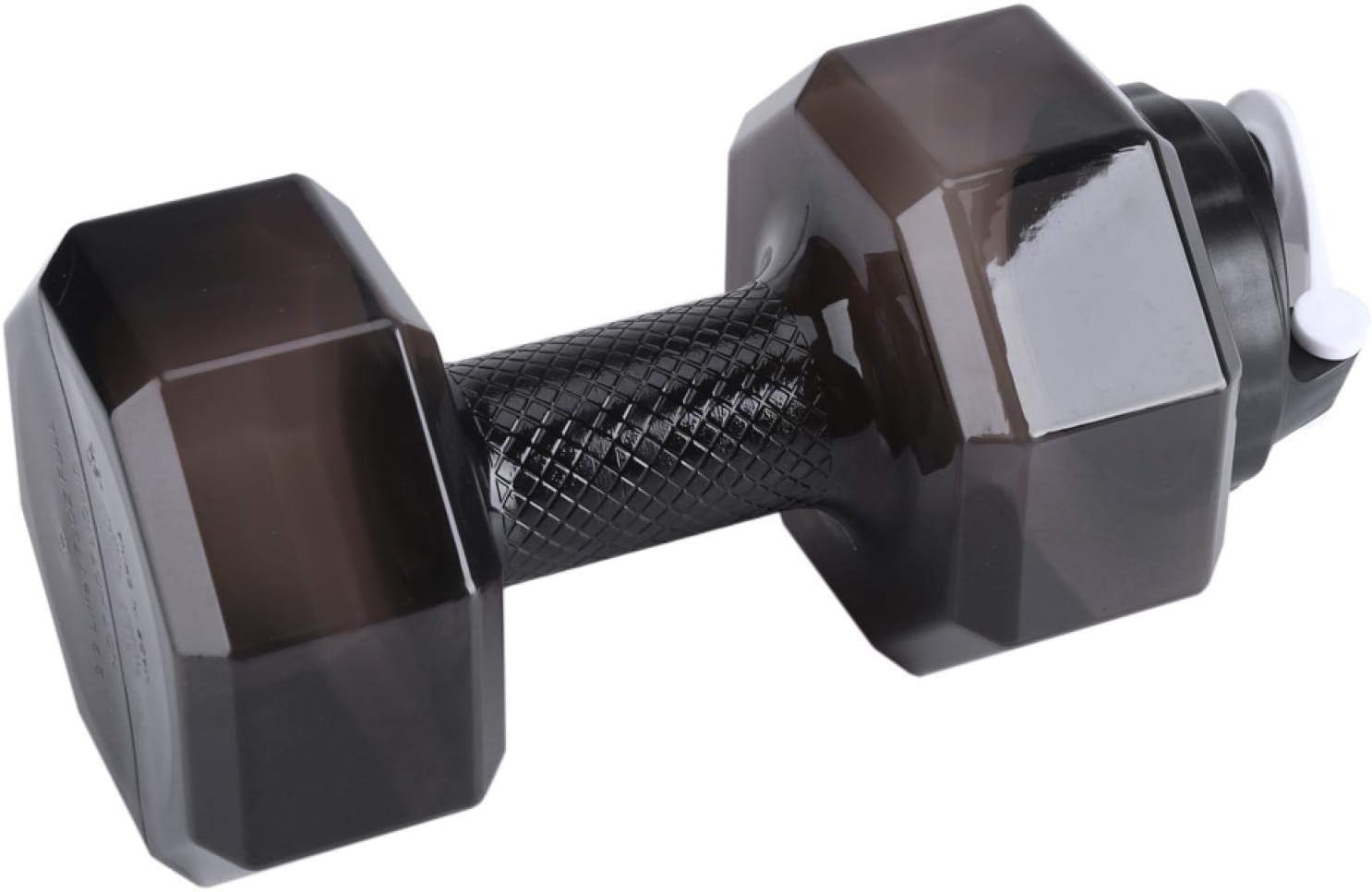 LAVEN 2.2L Large Capacity Dumbbell Shaped Exercise Sports Water Bottle, Fitness Gym Training Cup with Leak Proof Lid, Outdoor Recreation Camping Hiking Water Bottle (black)