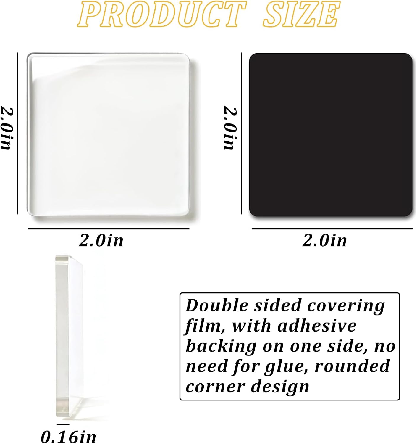 20 Pack Acrylic DIY Fridge Magnet Kit, Clear Photo Magnet Making Kit with Adhesive Backing, Custom Picture Magnets for Refrigerator, Kitchen, Office and Classroom Decor