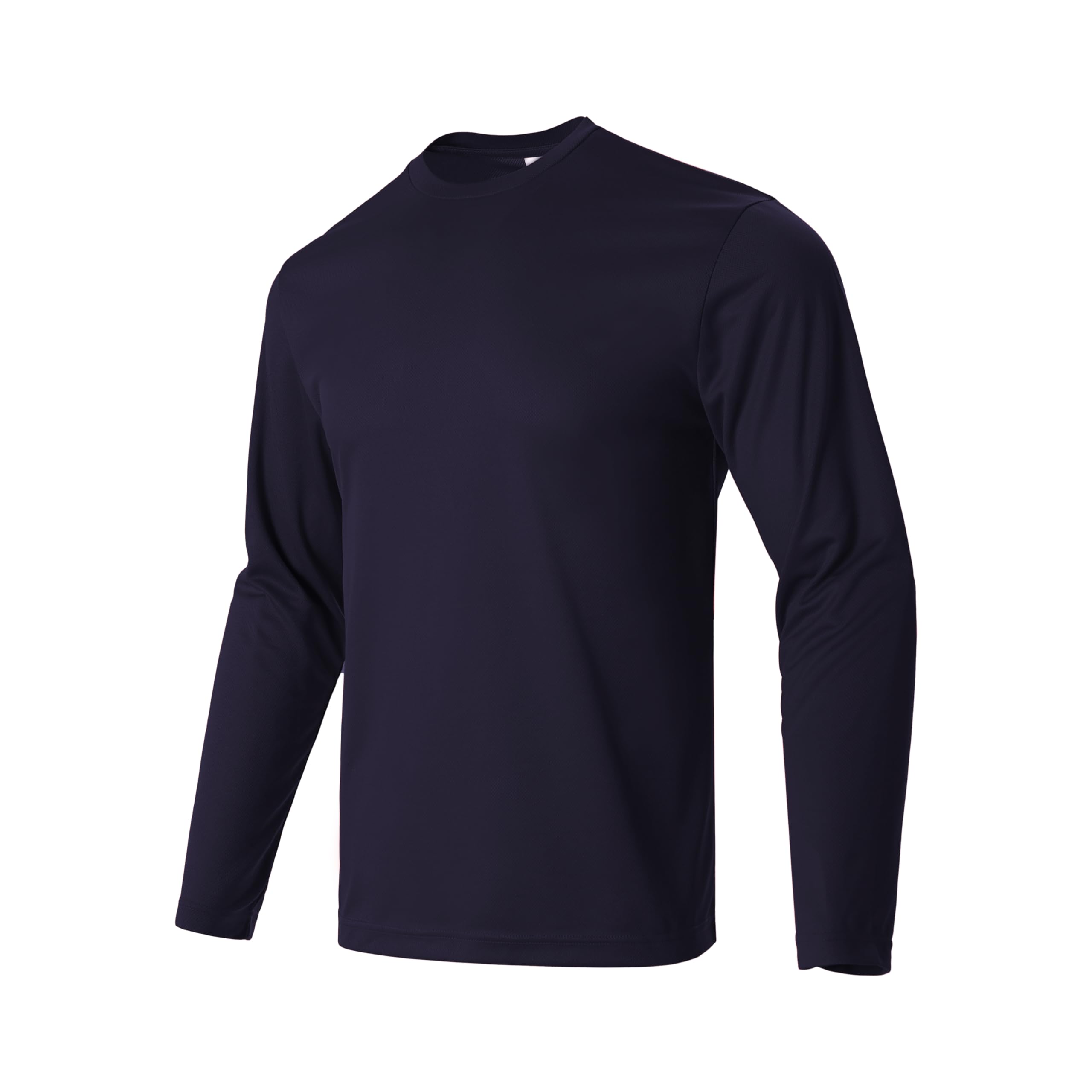 Camiseta de manga larga para hombre, informal, cuello redondo, suave, para correr, natación, ciclismo, pesca