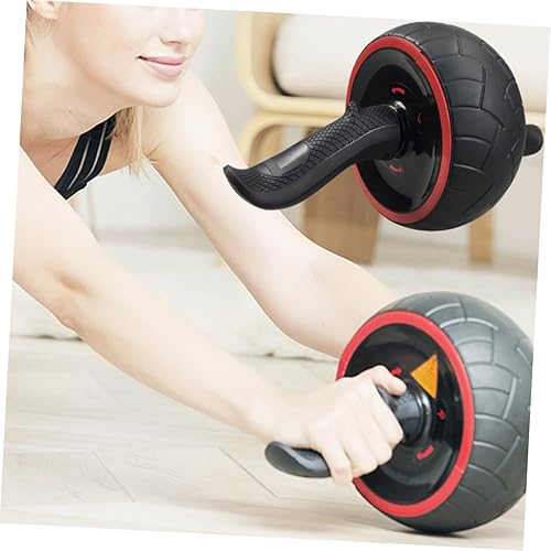 Miniatura 9 de Rueda de rodillo de goma para abdominales con alfombrilla gruesa para entrenamiento muscular silencioso y abdominal, dispositivo de fitness para