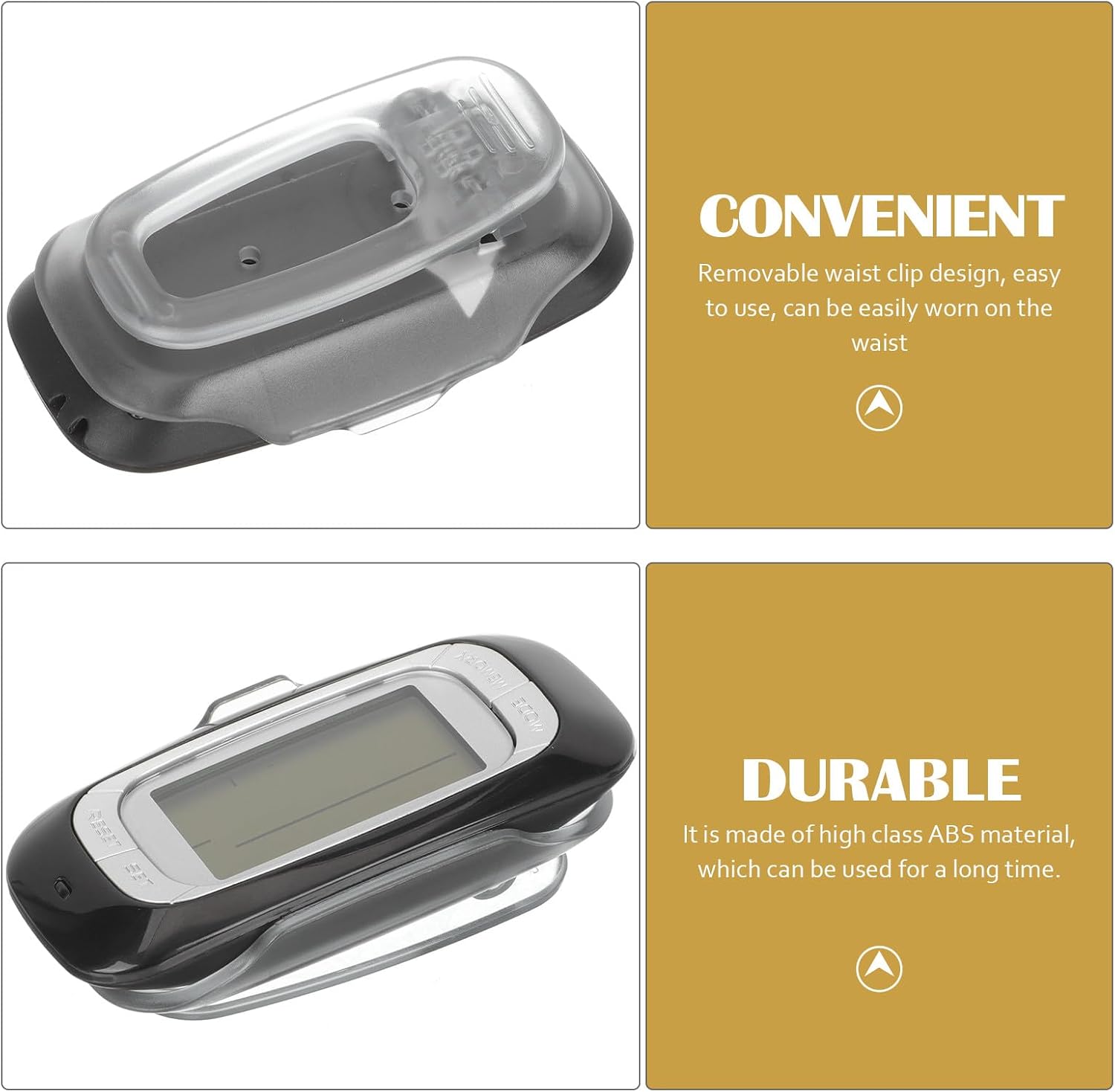 Toddmomy Multifunctional Walking Counter Pedometer Tracker Calorie Distance Memory Portable Black for Outdoor Hiking Fitness