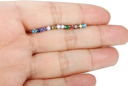 Miniatura 9 de Jstyle Jewelry Stainless Steel Womens CZ Stud Earings Set Piercing 12 Pairs