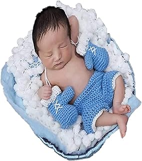 Gwwfe Baby,Clothing,Baby Boys 0-24m,Accessories,Hats & Caps Newborn Baby Photography Prop Boys Girls Crochet Knitted Boxing Glove & Pants Outfit