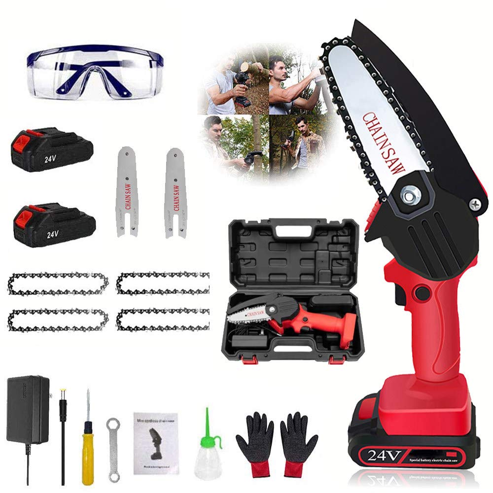 Buy Mini Chainsaw Cordless, 4Inch Handheld Mini Chainsaw, Battery