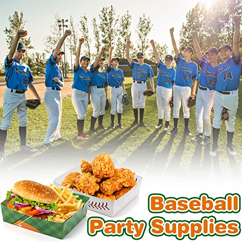 Teling 36 Pcs Large Baseball Plates Party Trays 5 Lb Food Boat,White by Teling - Used condition - Image 7