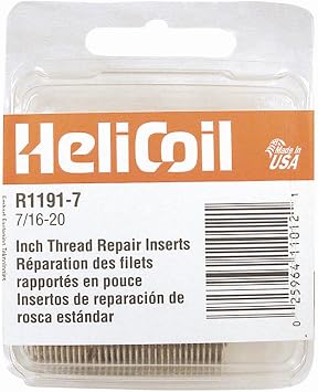 Helicoil Helical Insert, 304SS, 8-32, PK12