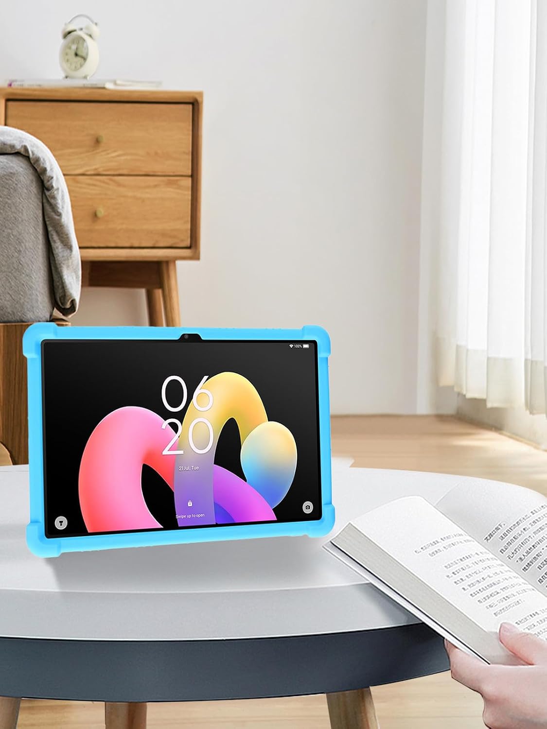 for TCL Tab 10L Gen4 2025 10.1 Inch Tablet Case,BOVUGAC Soft Silicone Adjustable Stand Shockproof Kids Friendly for TCL Tab 10L Gen 4 10.1" Tablet(SkyBlue)