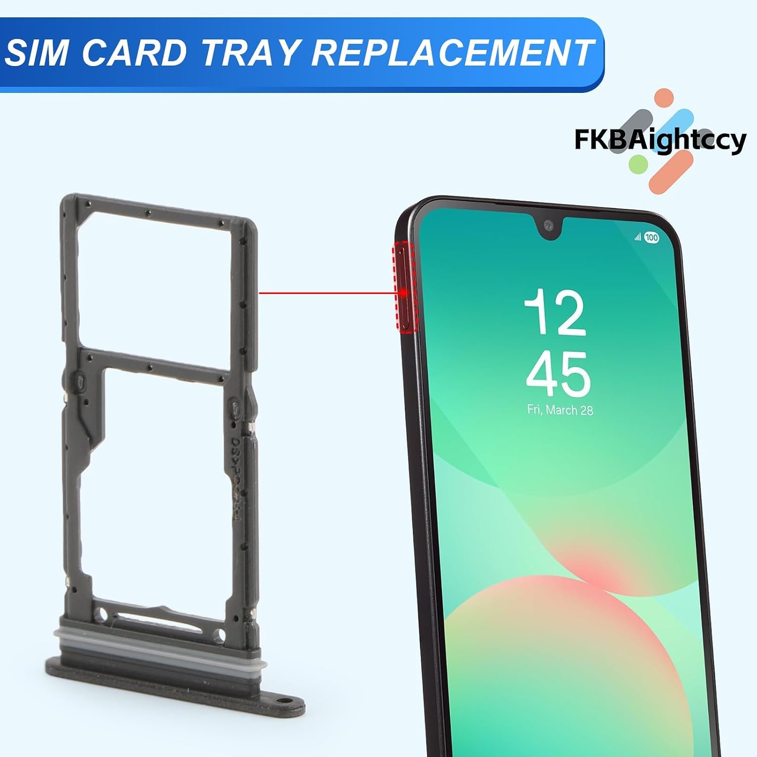 2PCS Sim Card Tray for Samsung Galaxy A26 5G A266E A266B A266U SD Card Tray for Samsung Galaxy A26 5G Slot Holder Replacement with Open Eject Pin