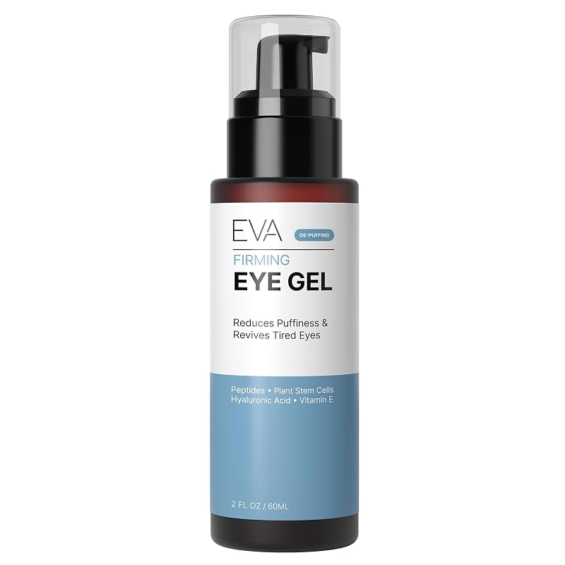 Gel para a região dos olhos Eva Naturals com peptídeos e ácido hialurônico, 60 mL