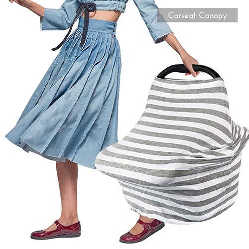 Miniatura 22 de YOOFOSS - Manta multiusos para bebé, cubierta para lactancia, funda de sillita de bebé de automóvil, para cubrir la carriola para niños y niñas