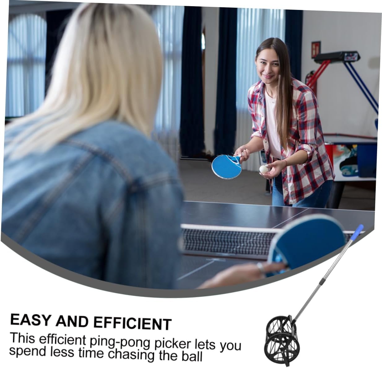 Drum Type Table Tennis Ball Picker Lightweight Capacity Catch Net for Smooth Rolling Design for Easy One-Hand Use