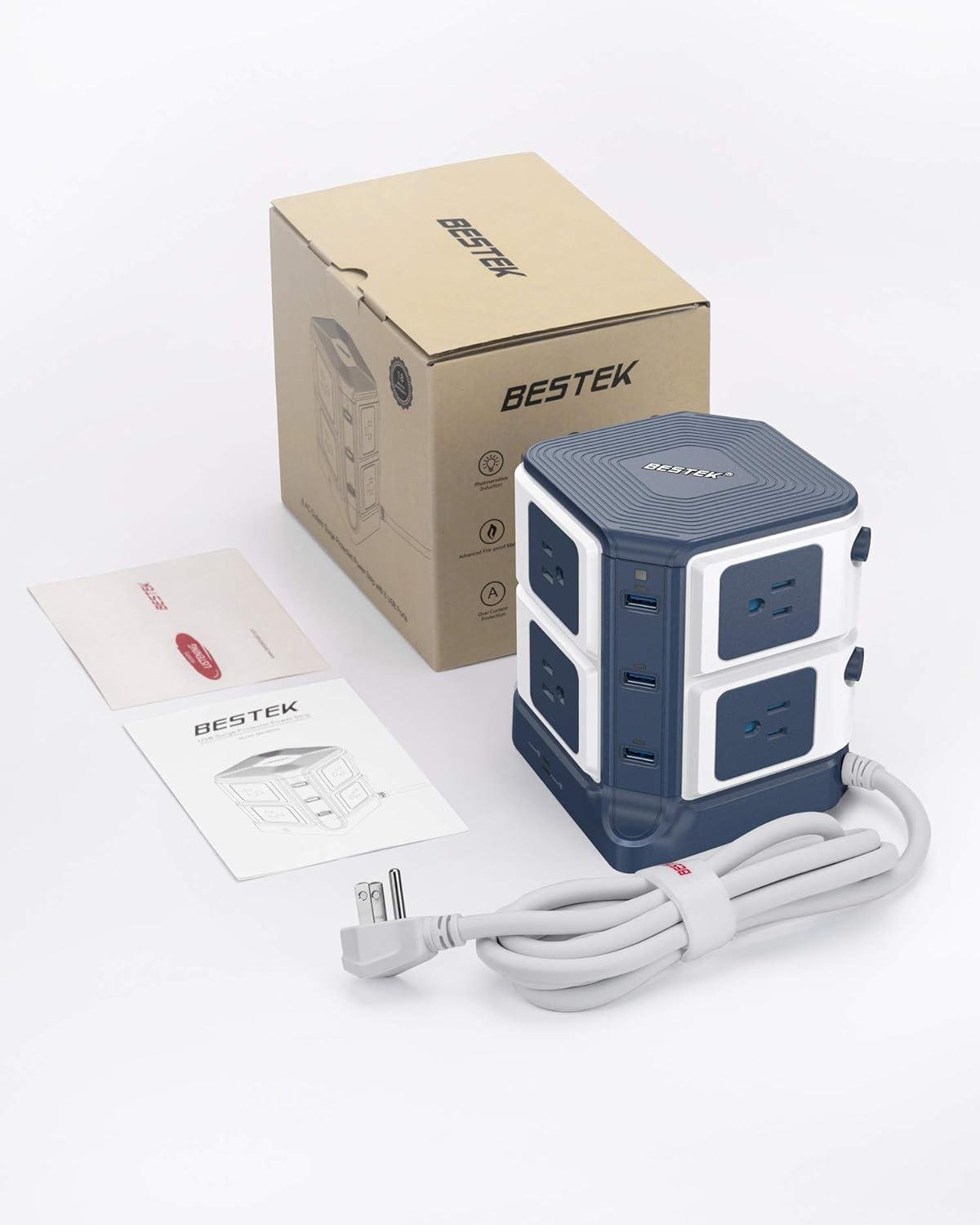 Flash Deals - 50% OFF BESTEK Power Strip Tower 8-Outlet and 6 Smart USB Charging Ports 1500 Joules Surge Protector with 6 Feet Extension Cord ETL Listed One-Day Sale: Up to 60% Off BESTEK Power Strip Tower 8-Outlet and 6 Smart USB Charging Ports 1500 Joules Surge Protector with 6 Feet Extension Cord ETL Listed