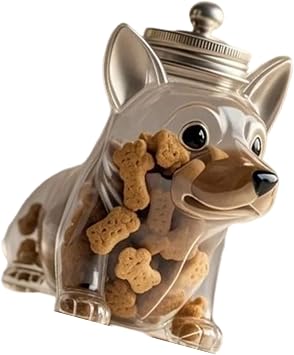 Multiple Purpose Glass Pet Treat Container With Tight Lid For Parties Incidents Bisphenol Complimentary Pet Treat Dispenser