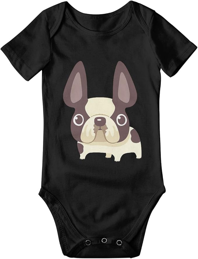 Baby Bodysuit French Bulldog Dog Cotton Short Sleeve Baby Clothes
