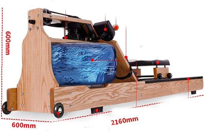 Máquina de remo profesional de madera acrílica con pantalla miniatura 2