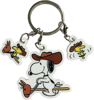 牛久保工芸社 スヌーピー 干支 3連 アクリル キーチェーン 午 Ｈ75×Ｗ44ｍｍ SN-409