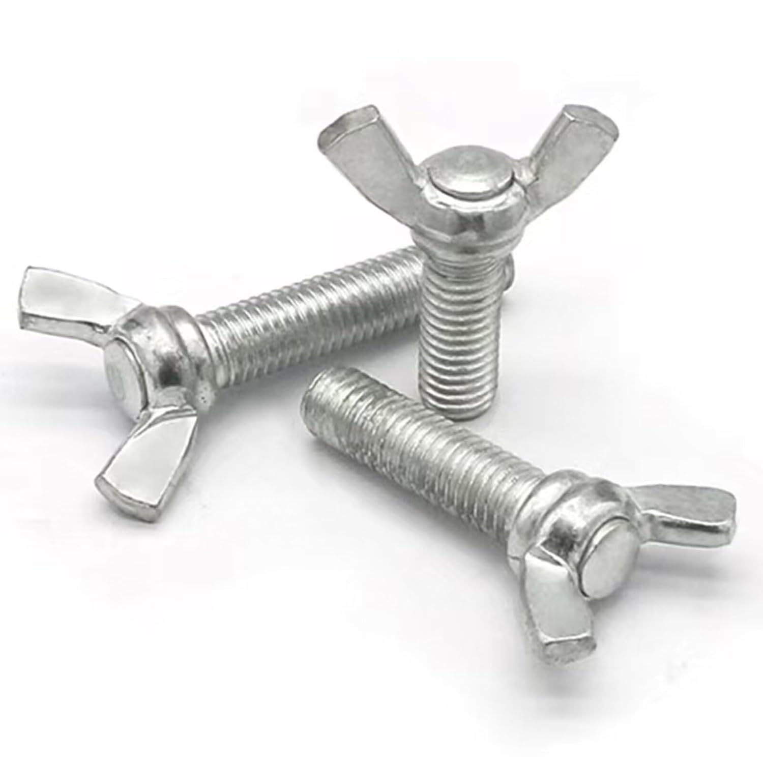 M4-0.7 x 8mm Carbon Steel Galvanizing Wing Butterfly Screws Bolts,Wing Bolt,Machine Fastener,Thumb Hand Screws for Electronic Equipment,20 Pcs