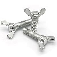 Vista 5 de Tornillos de mariposa de ala galvanizada de acero al carbono M4-0.028 x 0.315 in, perno de ala, cierre de máquina, tornillos de mano para equipos