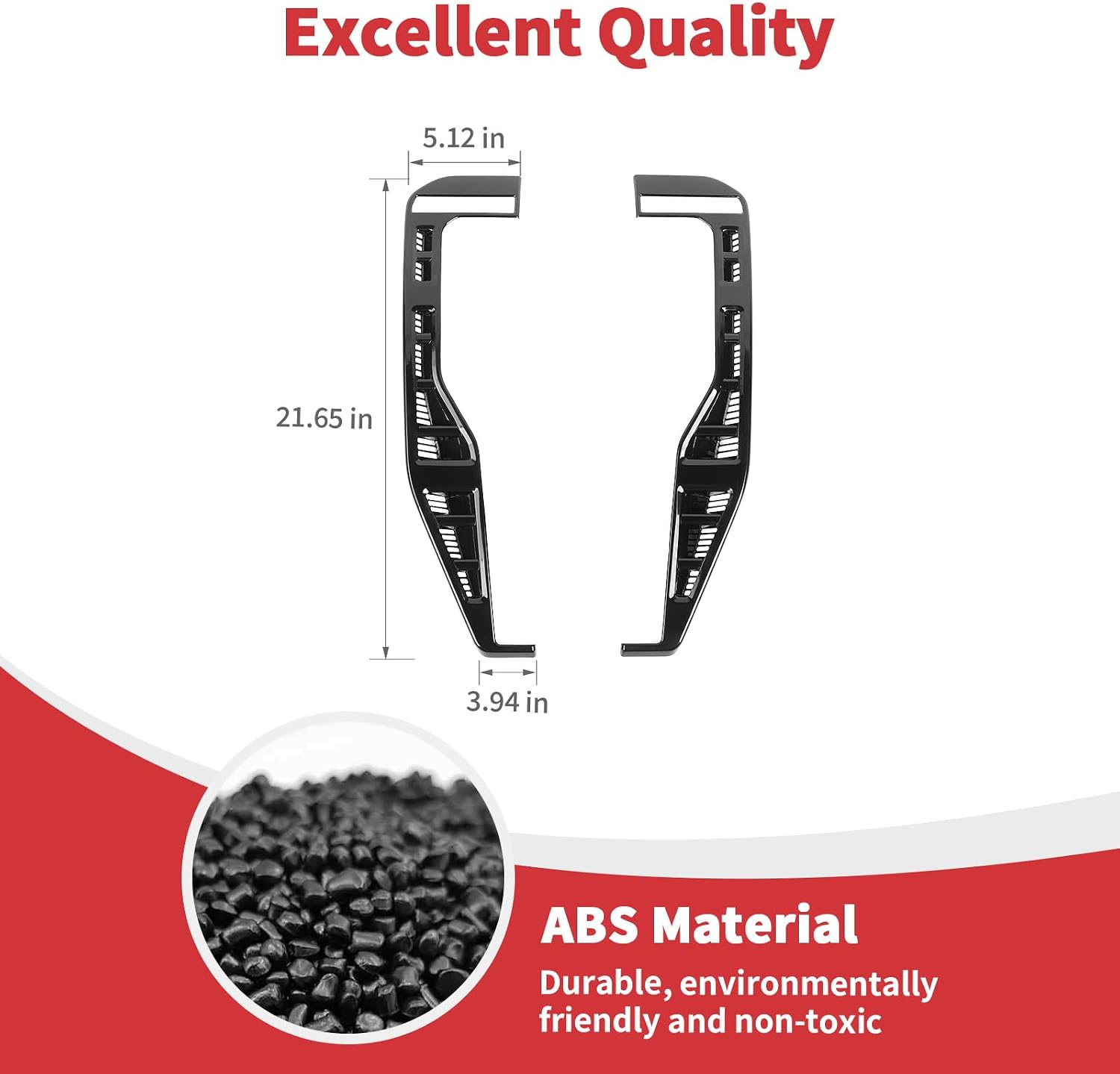 Linskip Fender Side Emblem Trim Compatible with 2023-2026+ Ford F250/F350/F450/F550, Gloss Black Fender Badges Cover for Super Duty Exterior Accessories