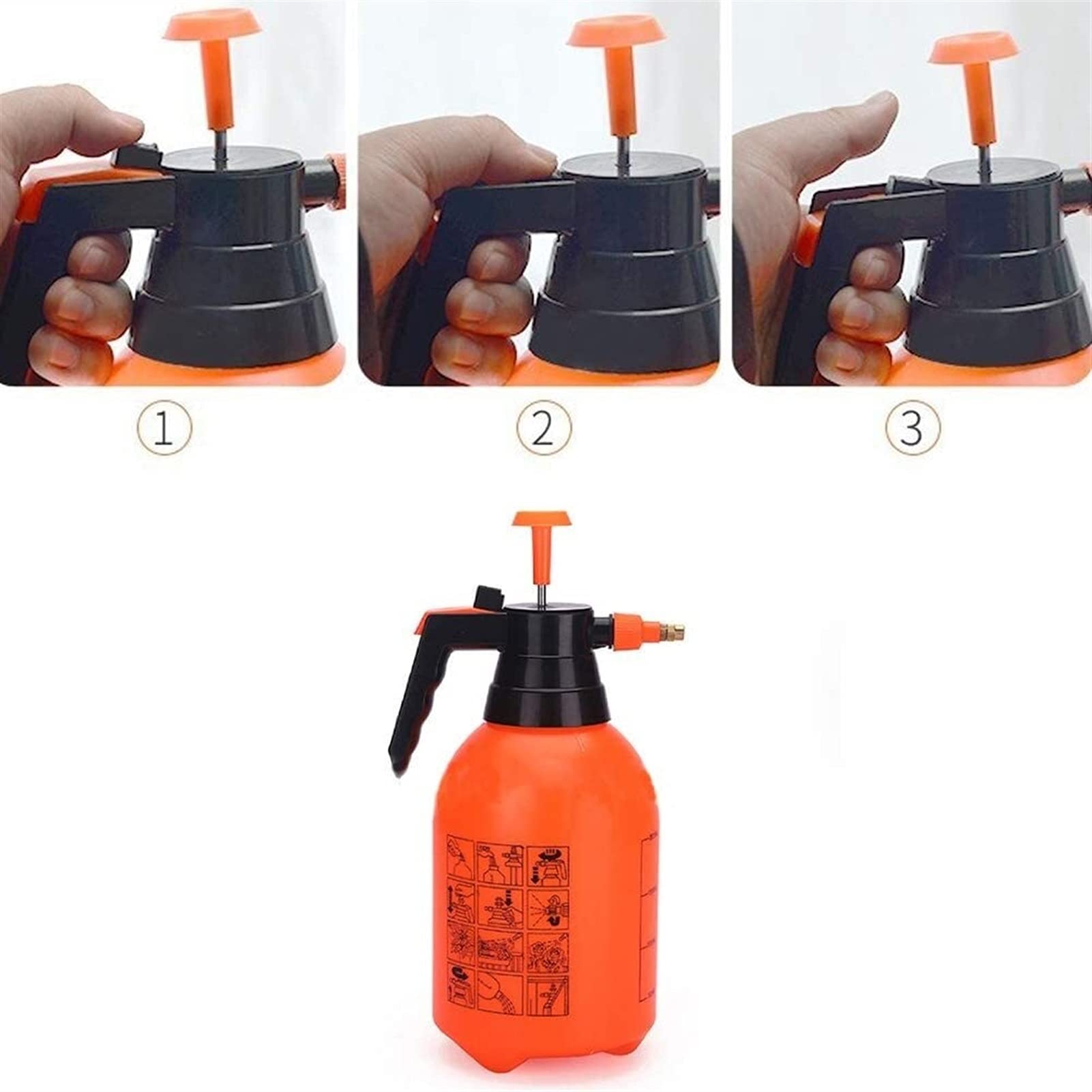 Buiten Plant Water Spray Fles Plastic Hervulbare Spray Fles Water Sproeier Fles Stream Mist Spray Oranje Planten Bloemen Tuin UOMUN