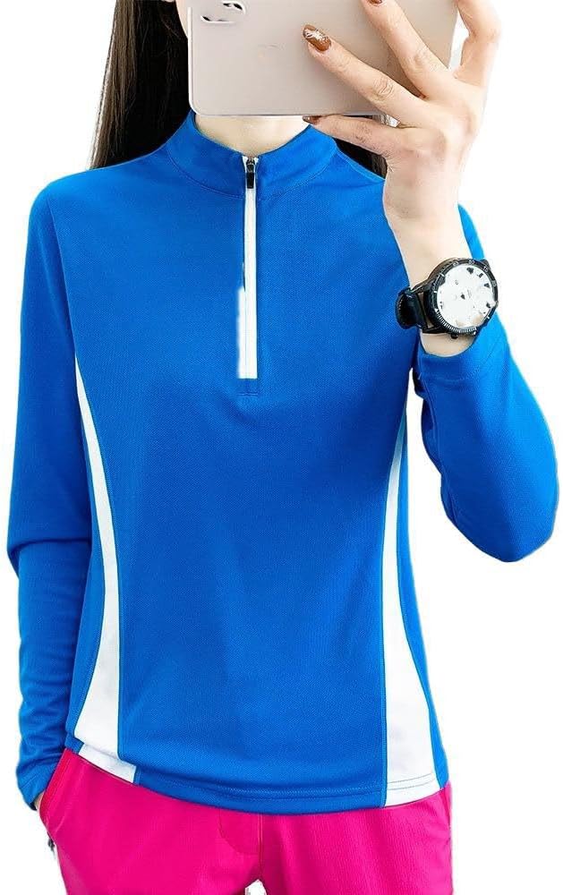 Women’s Half Zip Hiking Top, Quick Dry Breathable Summer Sports Pullover