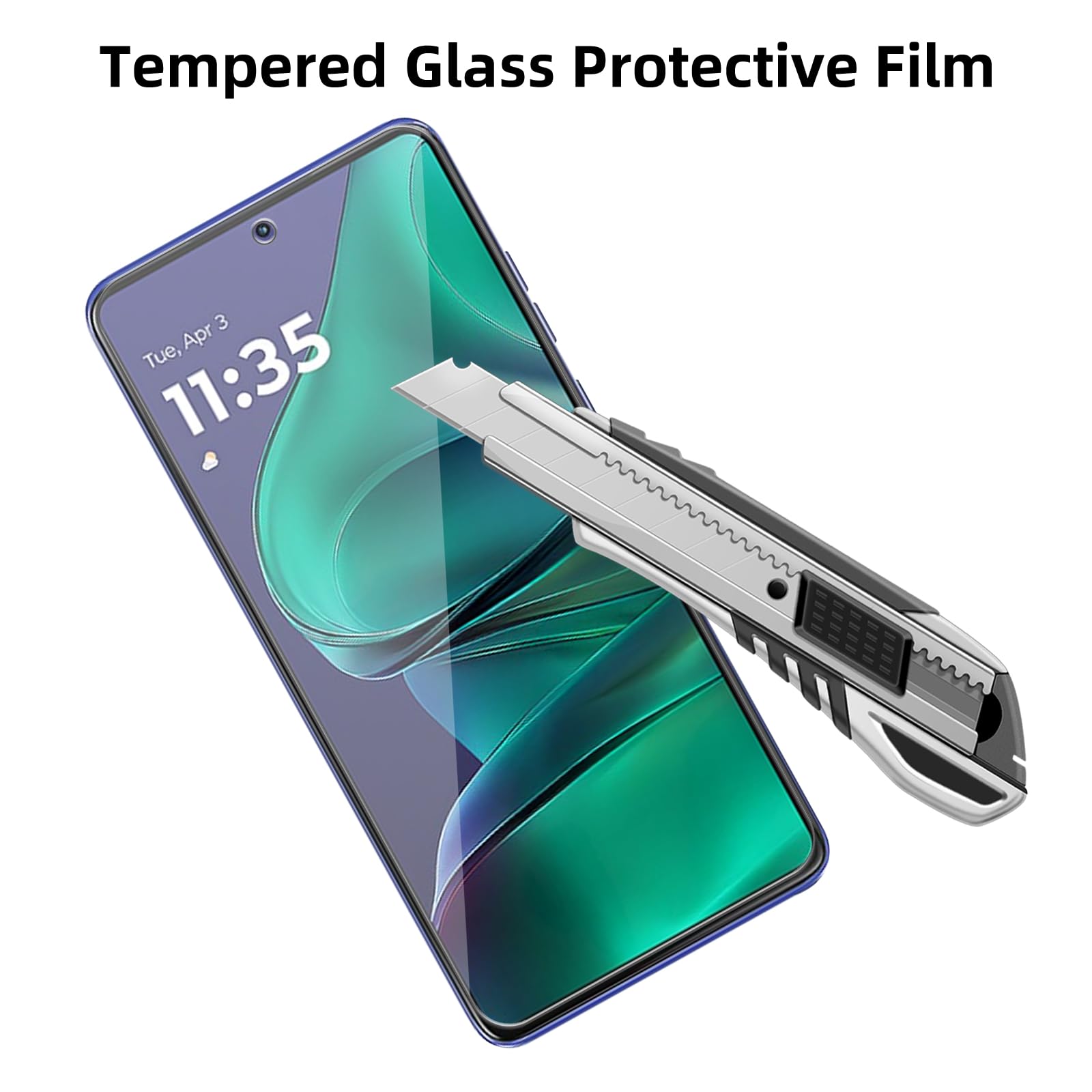 4-pak szklanych ochraniaczy ekranu kompatybilnych z Motorola Moto G Stylus 2025 / XT2517 [twardość 9H] - szkło hartowane na ekran HD, odporne na zarysowania, łatwa instalacja [przyjazne dla