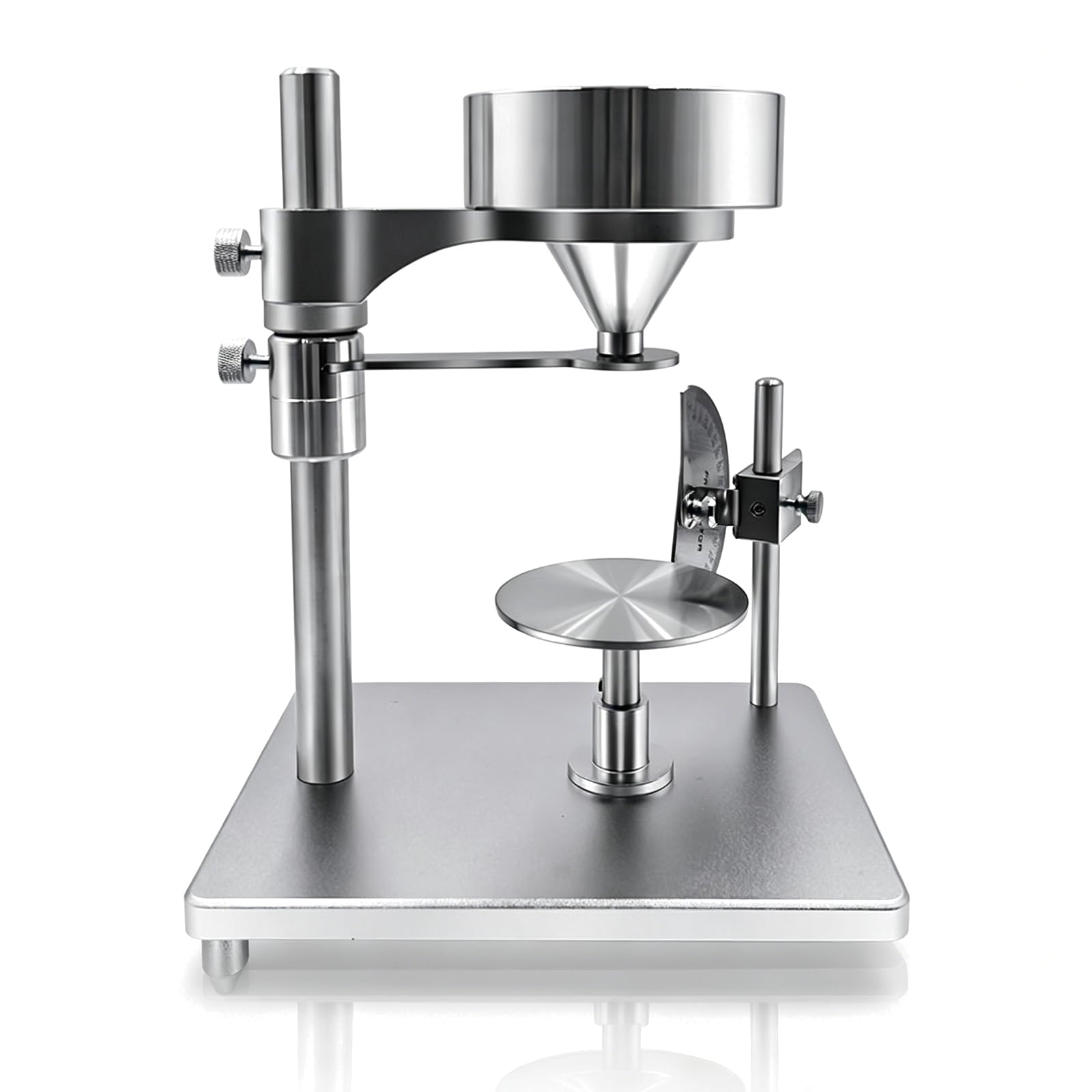 XNXYSMKJ Powder Repose Angle Tester,Powder Particle Repose Angle Measuring Instrument, Outlet Diameter 10mm, Taper 60° ±0.5°, for Labs, Factories,Granular