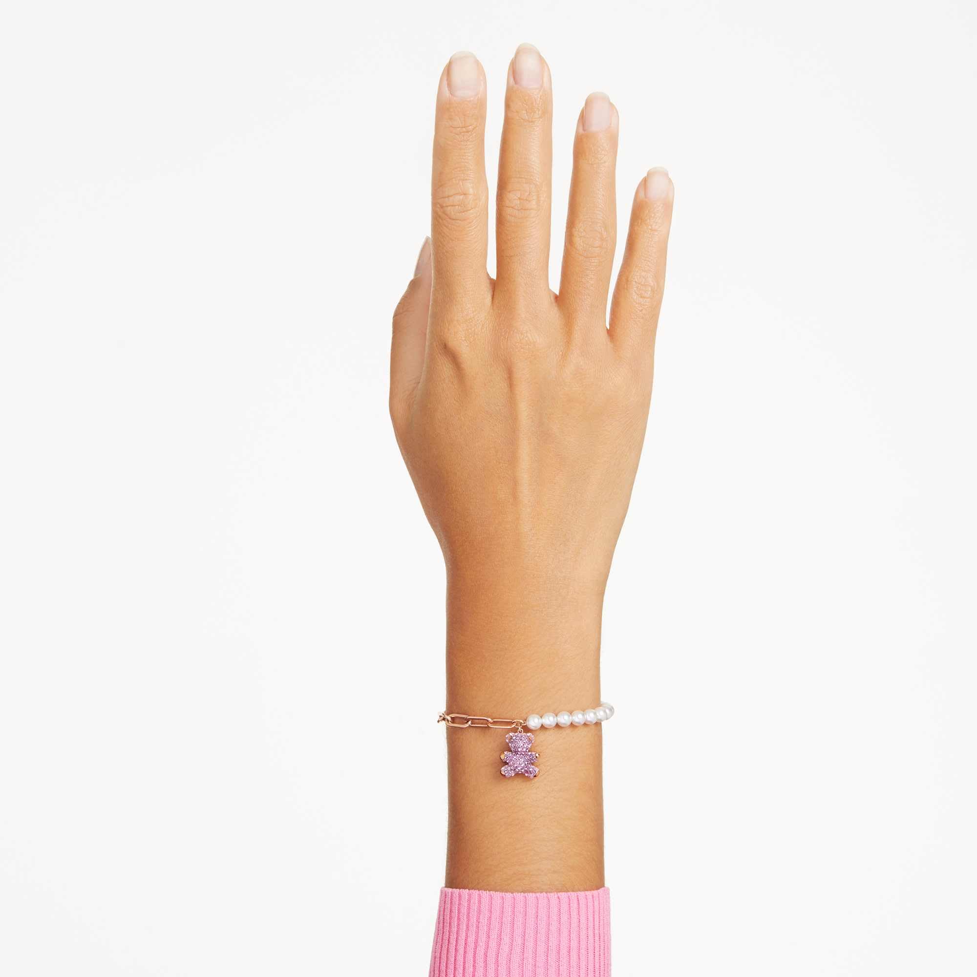 Swarovski Teddy damska bransoletka pozłacana różowym złotem 5669169