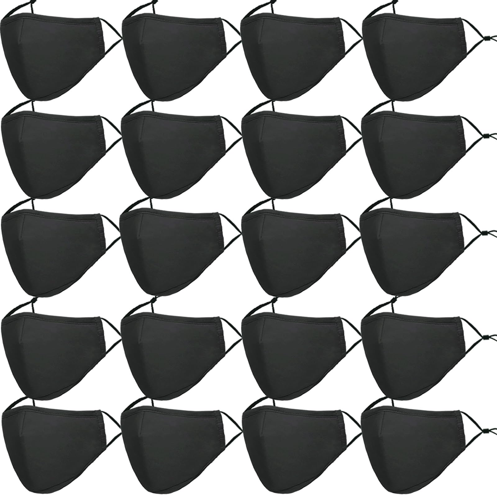 MAZJOYDAY Washable Reusable Cloth Face Masks for Women Men 20 Pack