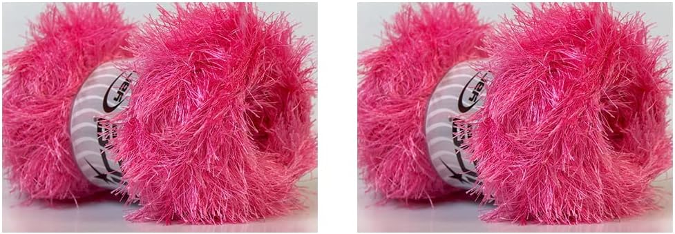 Ice Yarns Eyelash Fun Fur Yarn 100 Gram 3.53 Ounces 164 Yards 150 Meters 2 Skeins Candy Pink - 22722