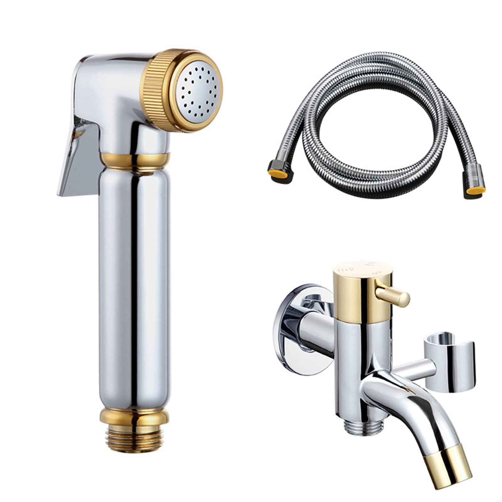 Yjyjy Chrome A Bidet Sprayer For Toilet,Bidet Sprayer Kit For Toilet,Bidet Shower Attachment,Arass,Toilet Sprayer Set,Bidet Sprayer Portable,Bidet Sprayer
