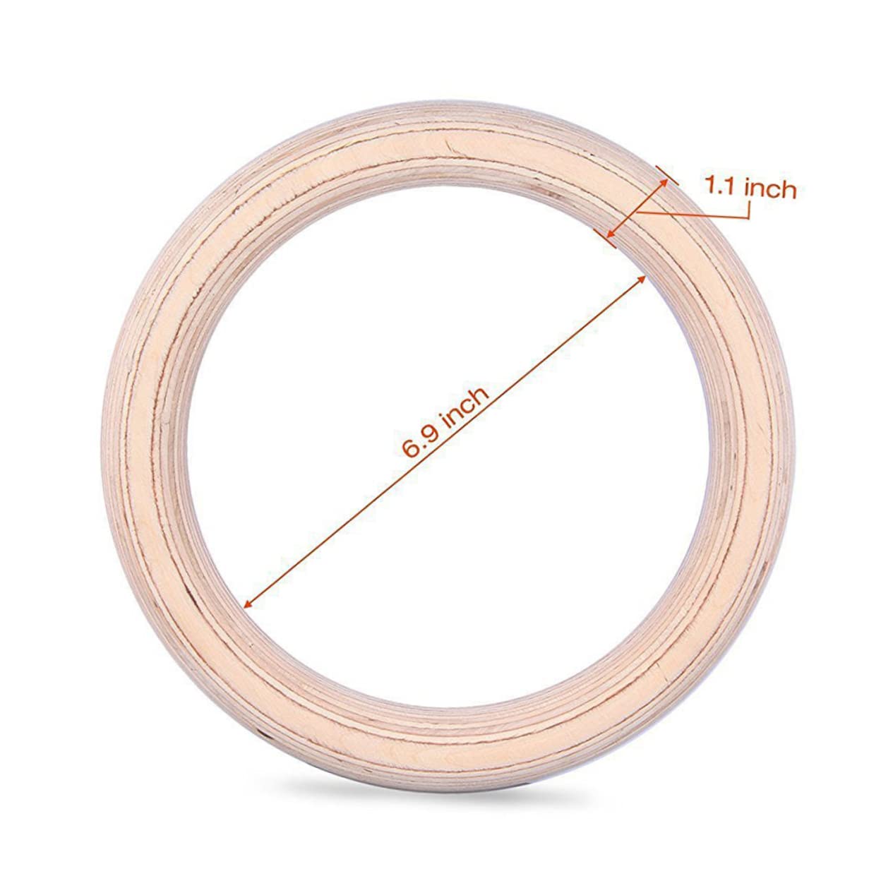 Garneck Exercise Rings 28mm Gymnastic Rings for Strength Training for Pullups Pushups Dips Bodyweight Exercises